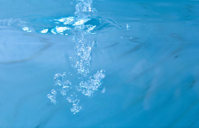 High angle view of bubbles in swimming pool