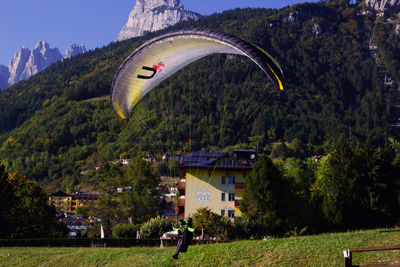 Scenic view of mountain against sky