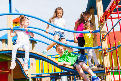 Children playing at playground