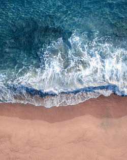 High angle view of sea waves