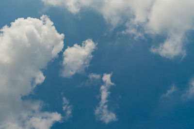 Low angle view of clouds in sky