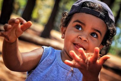 Close-up portrait of boy