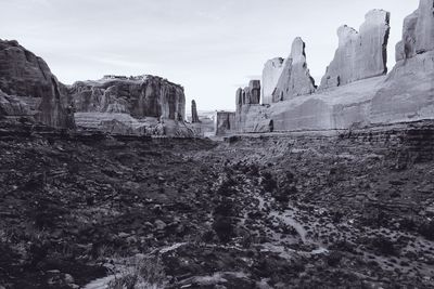 Rock formations on land