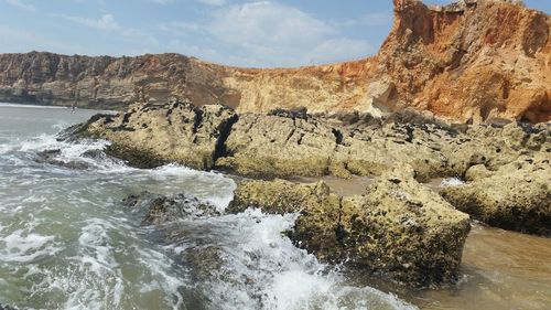 Rocks in sea