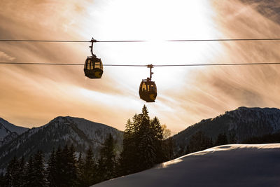 Cable cars, gondola of the planai west in planai hochwurzen - skiing heart of the schladming