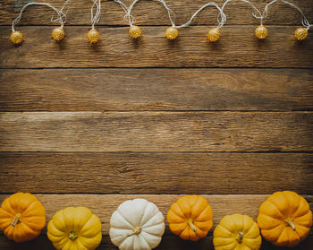 High angle view of fruits on table