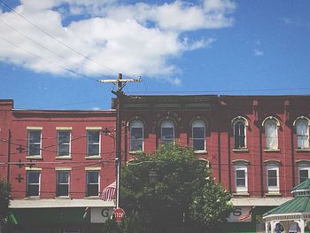 Low angle view of building against sky