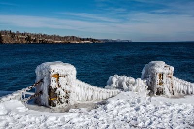 View of snow covered landscape in winter