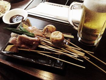 Close-up of preparing food