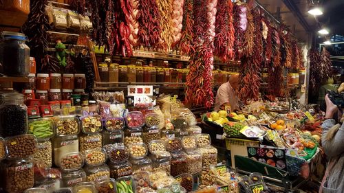 Fruits for sale at market stall