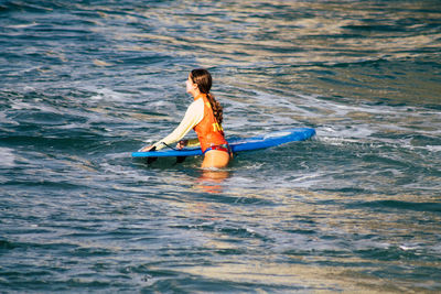 Full length of woman in sea