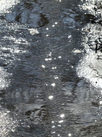 High angle view of rippled water in lake