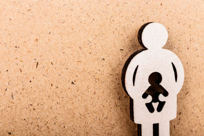 Close-up of sign on wall