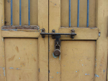 Close-up of closed door