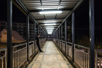 View of footbridge in building