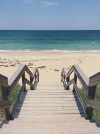 Pier on sea against sky