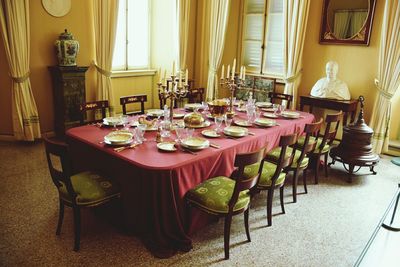 Chairs and table in room
