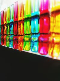 Colorful objects in row