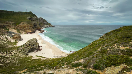 Scenic view of dias beach or diaz beach along cape of good hope scenic walk, south africa