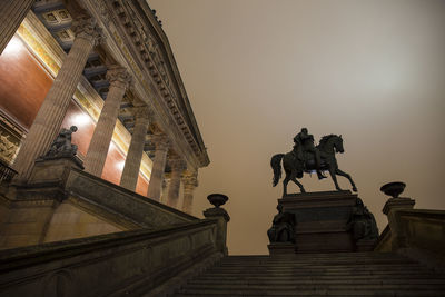 Low angle view of statue