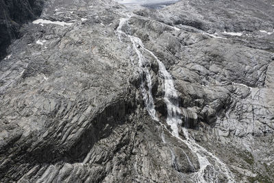 High angle view of rock formations