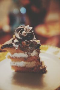 Close-up of dessert in plate