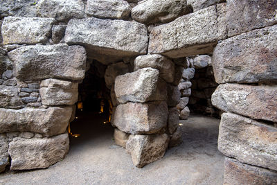 Close-up of stone wall