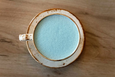 Directly above shot of coffee on table