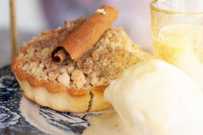 Close-up of dessert on table