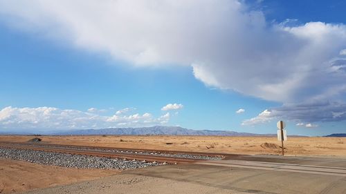 Scenic view of desert against sky