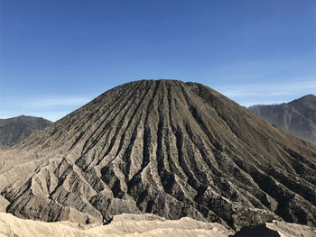 View of volcanic mountain range,mount bromo, a spectacular indonesia mountain