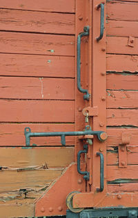 Full frame shot of weathered door