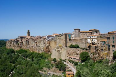 Skyline of pitigliano in tuscany italy against sky