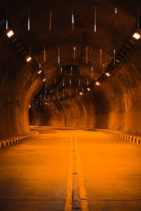 Empty illuminated tunnel