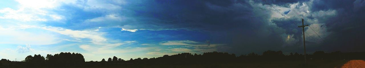 Scenic view of landscape against cloudy sky