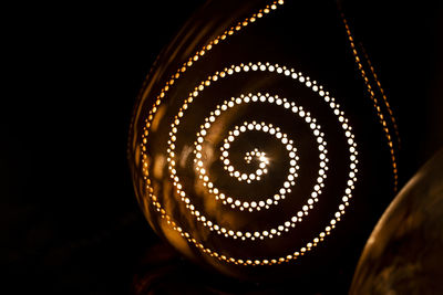 Close-up of illuminated lamp