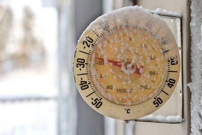 Close-up of clock