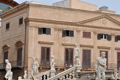 Low angle view of historic building