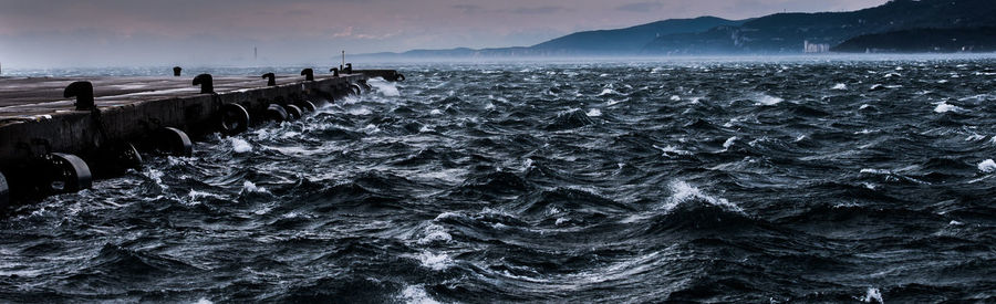 Panoramic view of sea against sky