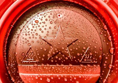 Close-up of water drops on glass