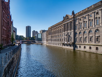 Canal amidst buildings in city