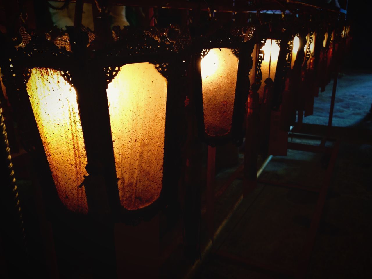 VIEW OF ILLUMINATED STREET LIGHTS