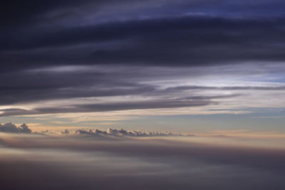 Scenic view of cloudscape during sunset