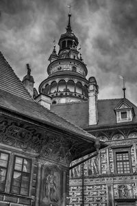 Low angle view of cathedral against cloudy sky