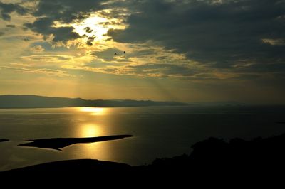 Sunset over hirakud dam 