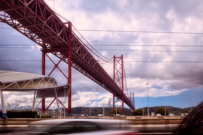 Low angle view of bridge against sky