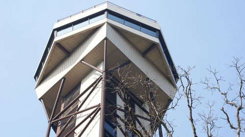 Low angle view of building against clear sky