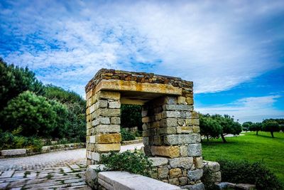 Built structure against cloudy sky