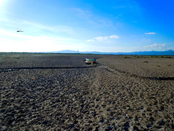 Scenic view of land against sky