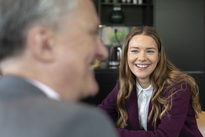 Businesswoman during business meeting